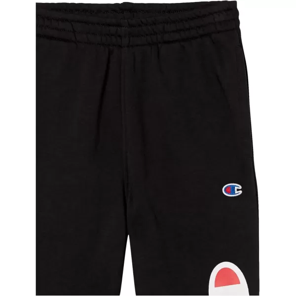 imageChampion Boys Sweatpant Heritage Collection Slim Fit Brushed Fleece Boys Joggers for KidsBlack Script