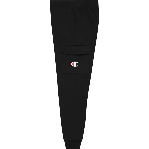 imageChampion Boys Sweatpant Heritage Collection Slim Fit Brushed Fleece Boys Joggers for KidsBlackCargo Pocket