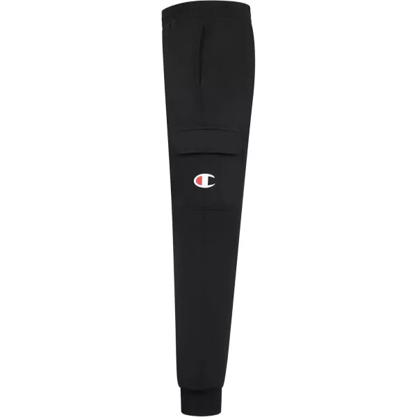 imageChampion Boys Sweatpant Heritage Collection Slim Fit Brushed Fleece Boys Joggers for KidsBlackCargo Pocket