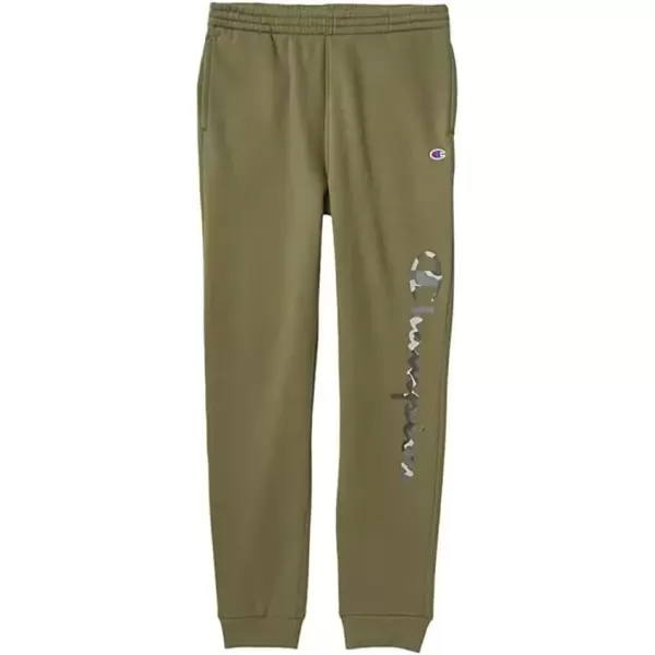 imageChampion Boys Sweatpant Heritage Collection Slim Fit Brushed Fleece Boys Joggers for KidsCargo Olive Camo
