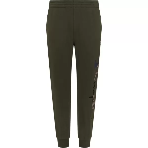 imageChampion Boys Sweatpant Heritage Collection Slim Fit Brushed Fleece Boys Joggers for KidsCargo Olive Camo Script