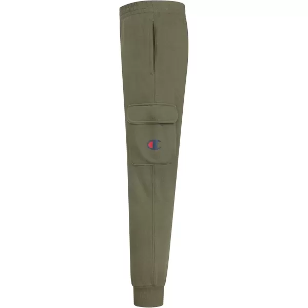imageChampion Boys Sweatpant Heritage Collection Slim Fit Brushed Fleece Boys Joggers for KidsCargo OliveCargo Pocket