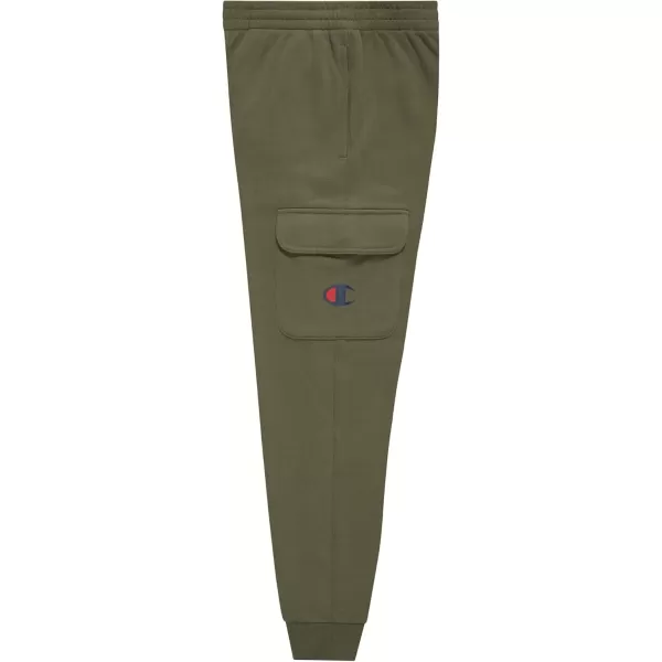 imageChampion Boys Sweatpant Heritage Collection Slim Fit Brushed Fleece Boys Joggers for KidsCargo OliveCargo Pocket