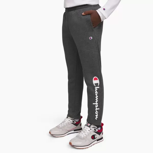 imageChampion Boys Sweatpant Heritage Collection Slim Fit Brushed Fleece Boys Joggers for KidsCharcoal Heather