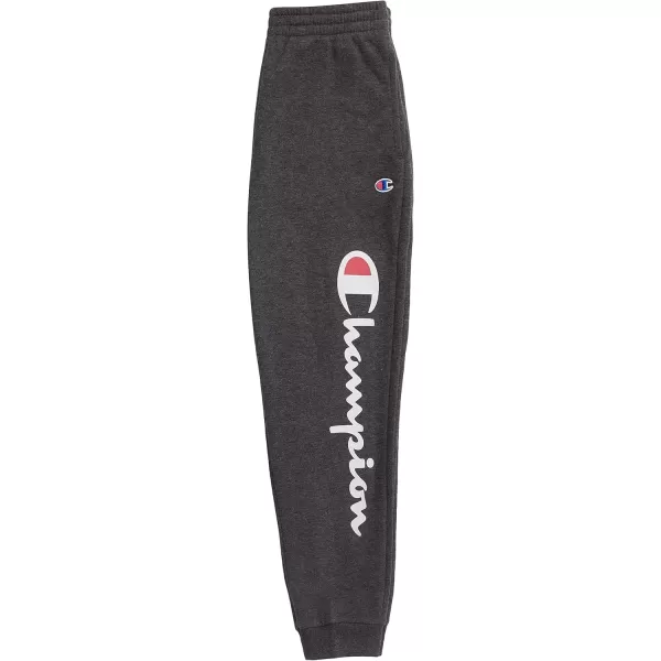 imageChampion Boys Sweatpant Heritage Collection Slim Fit Brushed Fleece Boys Joggers for KidsGranite Heather Script