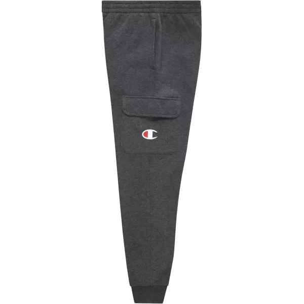 imageChampion Boys Sweatpant Heritage Collection Slim Fit Brushed Fleece Boys Joggers for KidsGranite HeatherCargo Pocket