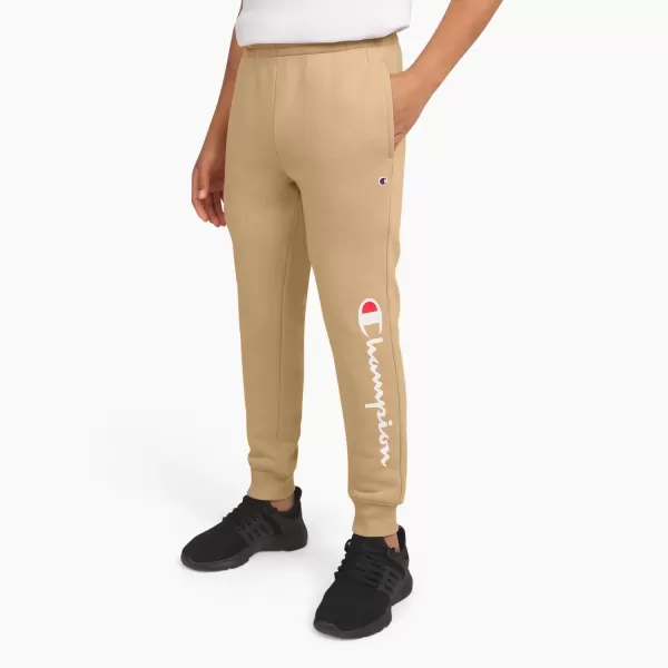 imageChampion Boys Sweatpant Heritage Collection Slim Fit Brushed Fleece Boys Joggers for KidsKhaki