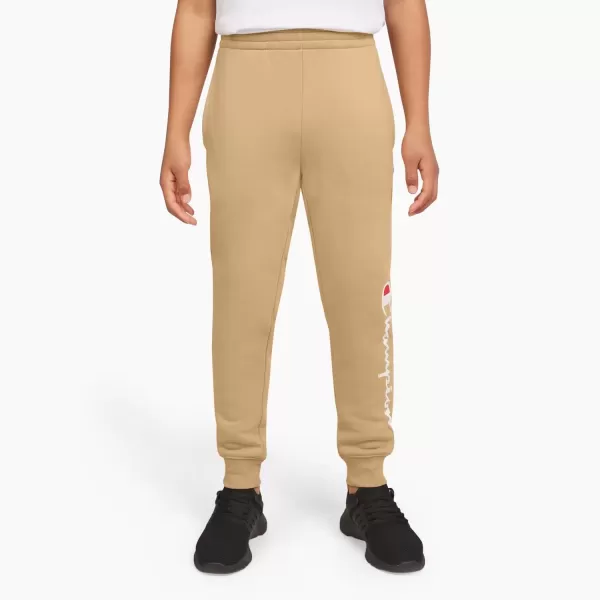 imageChampion Boys Sweatpant Heritage Collection Slim Fit Brushed Fleece Boys Joggers for KidsKhaki