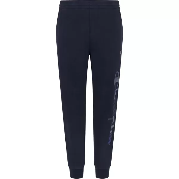 imageChampion Boys Sweatpant Heritage Collection Slim Fit Brushed Fleece Boys Joggers for KidsNavy Camo Script