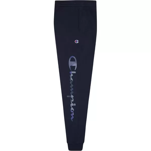 imageChampion Boys Sweatpant Heritage Collection Slim Fit Brushed Fleece Boys Joggers for KidsNavy Camo Script