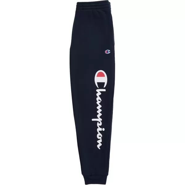 imageChampion Boys Sweatpant Heritage Collection Slim Fit Brushed Fleece Boys Joggers for KidsNavy Script