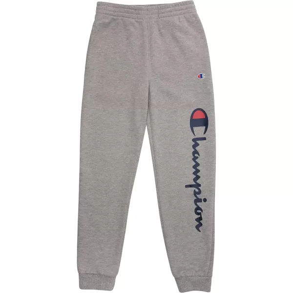 imageChampion Boys Sweatpant Heritage Collection Slim Fit Brushed Fleece Boys Joggers for KidsOxford Heather Script