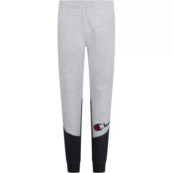 imageChampion Boys Sweatpant Heritage Collection Slim Fit Brushed Fleece Boys Joggers for KidsOxford HeatherBlackBlocked
