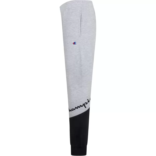 imageChampion Boys Sweatpant Heritage Collection Slim Fit Brushed Fleece Boys Joggers for KidsOxford HeatherBlackBlocked