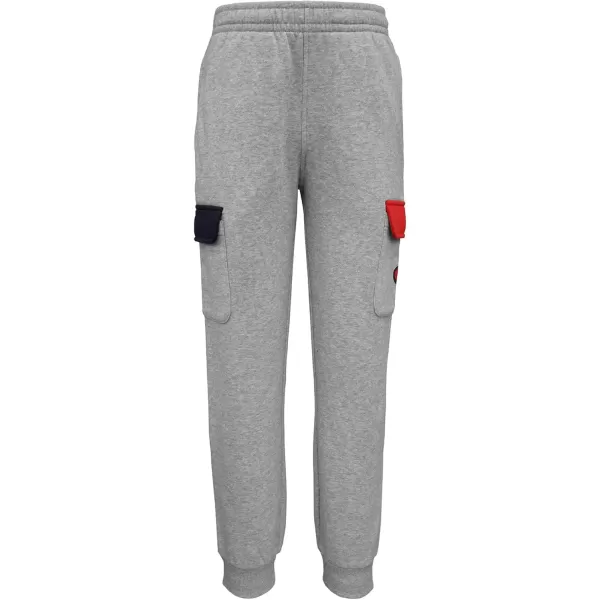 imageChampion Boys Sweatpant Heritage Collection Slim Fit Brushed Fleece Boys Joggers for KidsOxford HeatherScarletNavy