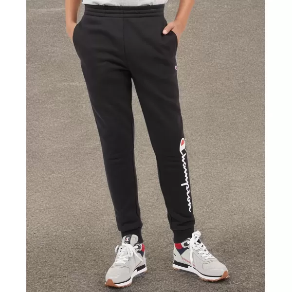 imageChampion Boys Sweatpant Heritage Collection Slim Fit Brushed Fleece Boys Joggers for KidsSignature Black