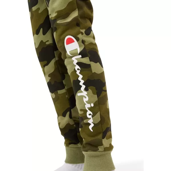 imageChampion Boys Sweatpant Heritage Collection Slim Fit Brushed Fleece Boys Joggers for KidsSignature Camoflauge