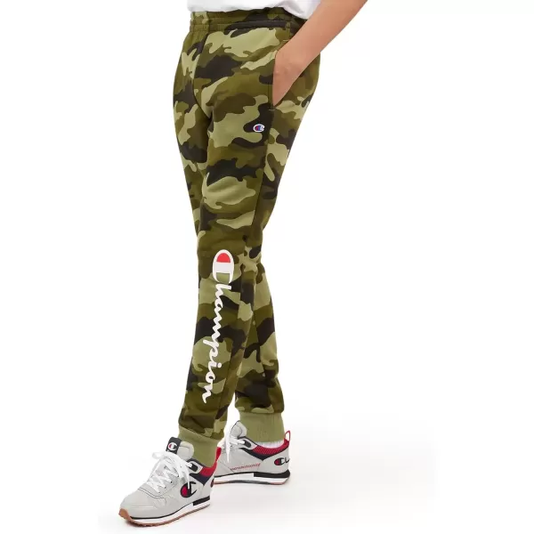 imageChampion Boys Sweatpant Heritage Collection Slim Fit Brushed Fleece Boys Joggers for KidsSignature Camoflauge
