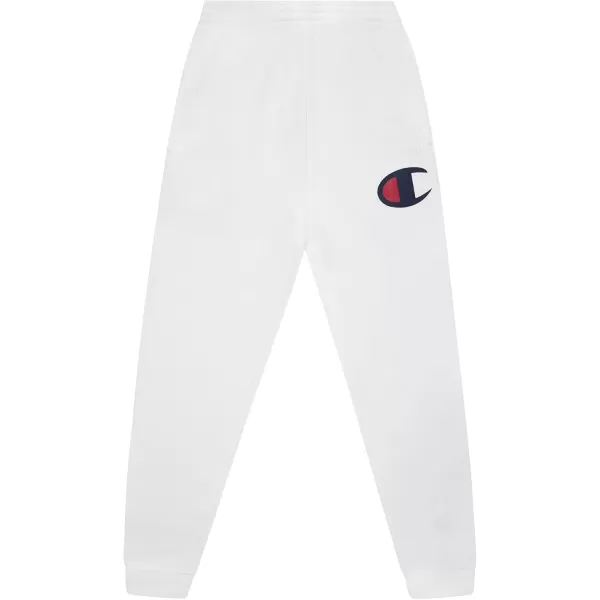 imageChampion Boys Sweatpant Heritage Collection Slim Fit Brushed Fleece Boys Joggers for KidsWhite C