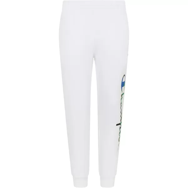 imageChampion Boys Sweatpant Heritage Collection Slim Fit Brushed Fleece Boys Joggers for KidsWhite Camo Script