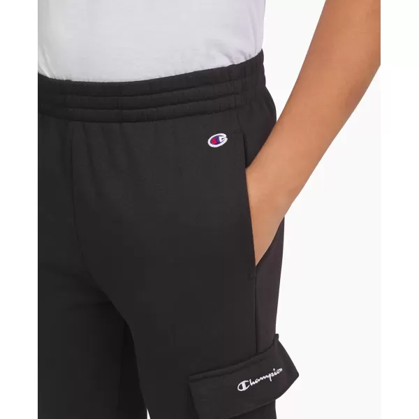 imageChampion Boys Sweatpant with Cargo Pockets Brushed Fleece Boys Cargo Joggers for KidsCargo Black