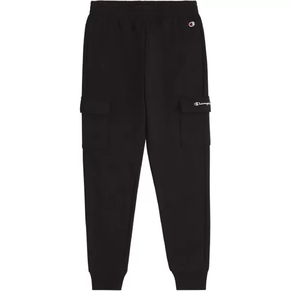 imageChampion Boys Sweatpant with Cargo Pockets Brushed Fleece Boys Cargo Joggers for KidsCargo Black
