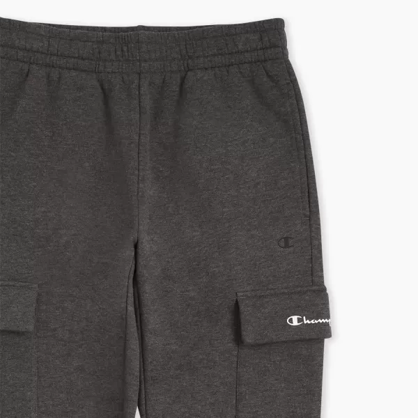imageChampion Boys Sweatpant with Cargo Pockets Brushed Fleece Boys Cargo Joggers for KidsCargo Charcoal Heather
