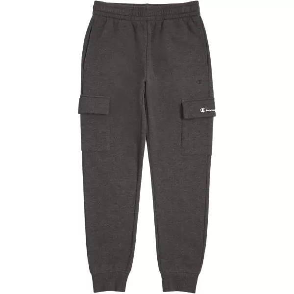 imageChampion Boys Sweatpant with Cargo Pockets Brushed Fleece Boys Cargo Joggers for KidsCargo Charcoal Heather
