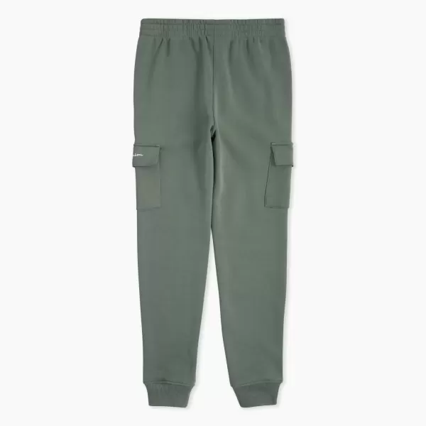 imageChampion Boys Sweatpant with Cargo Pockets Brushed Fleece Boys Cargo Joggers for KidsCargo Dark Forest Green