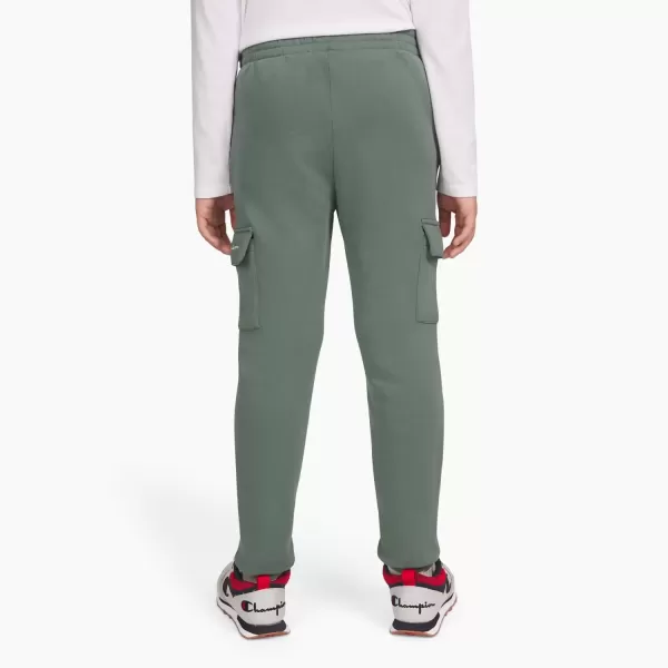 imageChampion Boys Sweatpant with Cargo Pockets Brushed Fleece Boys Cargo Joggers for KidsCargo Dark Forest Green