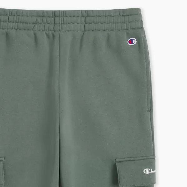 imageChampion Boys Sweatpant with Cargo Pockets Brushed Fleece Boys Cargo Joggers for KidsCargo Dark Forest Green