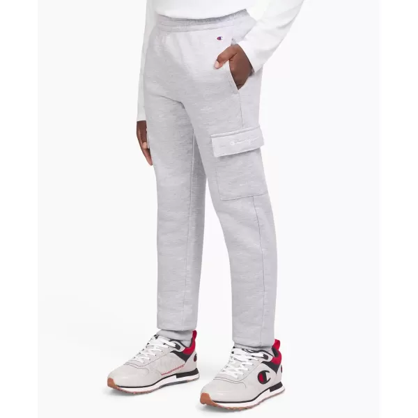 imageChampion Boys Sweatpant with Cargo Pockets Brushed Fleece Boys Cargo Joggers for KidsCargo Grey Heather