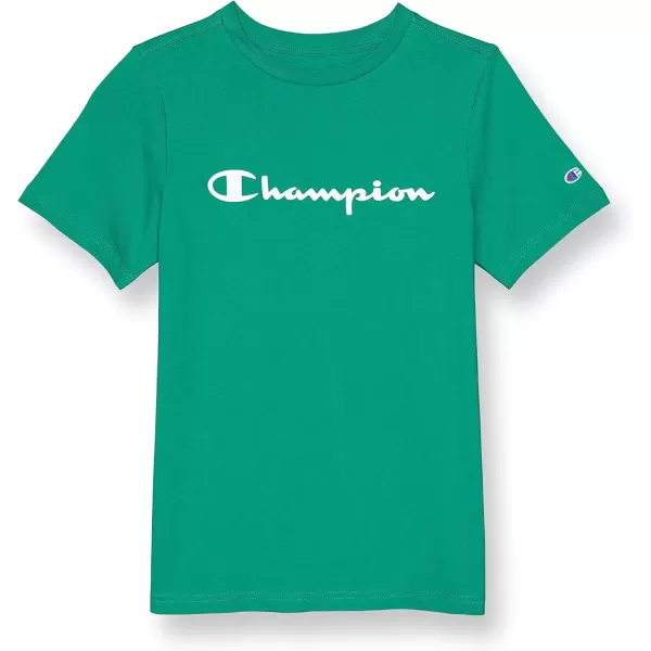 imageChampion Boys TShirtKelly Green Script