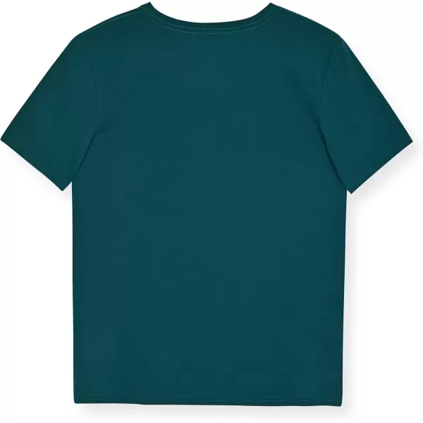 imageChampion Boys Tee Shirt Short Sleeve Logo TShirt for KidsDark Teal