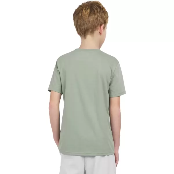 imageChampion Boys Tee Shirt Short Sleeve Logo TShirt for KidsSignature Pale Green