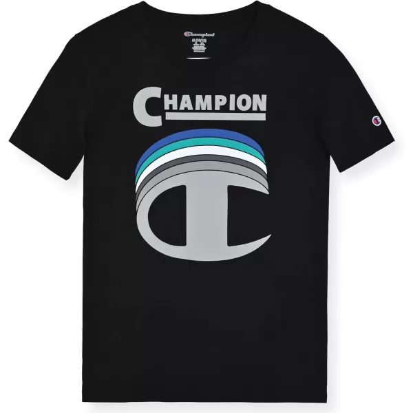 imageChampion Boys Tee Shirts 2 Pack Short Sleeve TShirts for Boys in Sizes 418Black