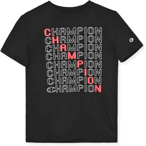 imageChampion Boys Tee Shirts 2 Pack Short Sleeve TShirts for Boys in Sizes 418Blackred