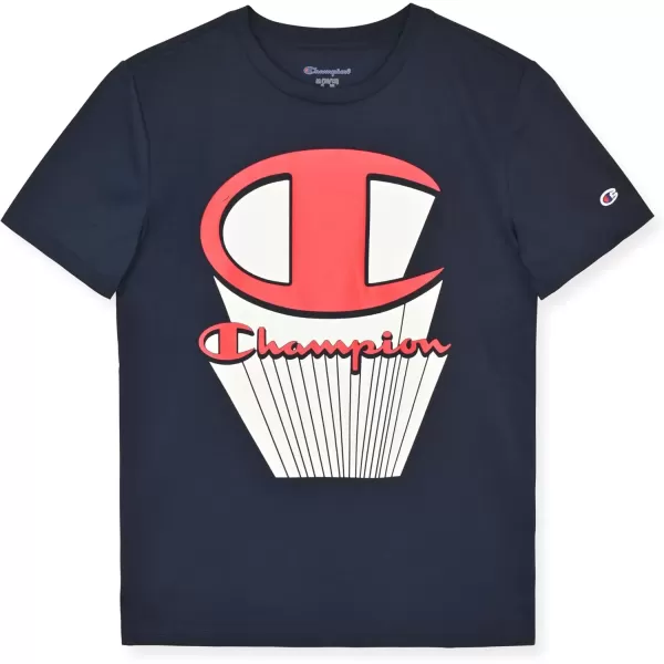 imageChampion Boys Tee Shirts 2 Pack Short Sleeve TShirts for Boys in Sizes 418Bright Whitenavy Blue