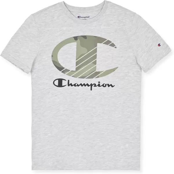 imageChampion Boys Tee Shirts 2 Pack Short Sleeve TShirts for Boys in Sizes 418Greengrey Heather