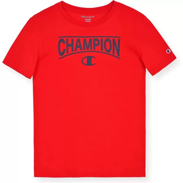 imageChampion Boys Tee Shirts 2 Pack Short Sleeve TShirts for Boys in Sizes 418Placid Bluered