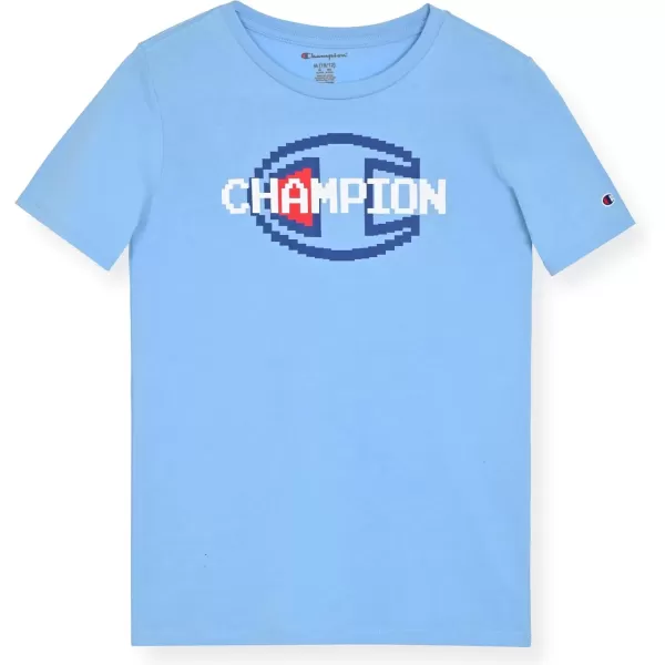 imageChampion Boys Tee Shirts 2 Pack Short Sleeve TShirts for Boys in Sizes 418Placid Bluered