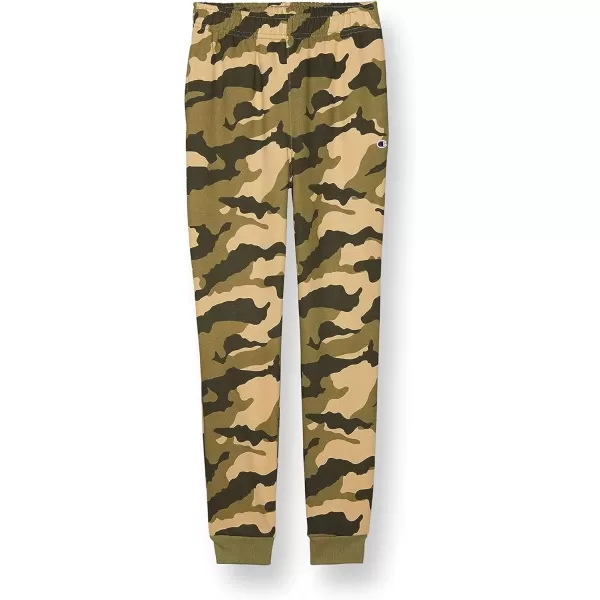 imageChampion Lightweight Sweatpants for Boys Kids Pants Script ampamp Print 25quotCamo C Patch Logo