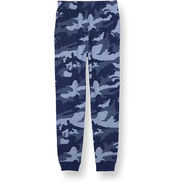 imageChampion Lightweight Sweatpants for Boys Kids Pants Script ampamp Print 25quotNavy Camo C Patch Logo