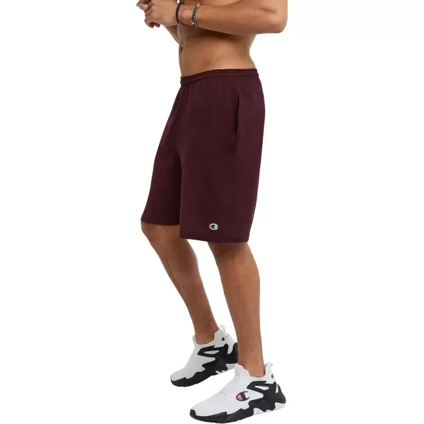 imageChampion Mens Shorts Lightweight Lounge Casual Jersey Knit Mens Shorts Weekend Shorts Reg Or Big ampamp TallMaroon C Patch Logo