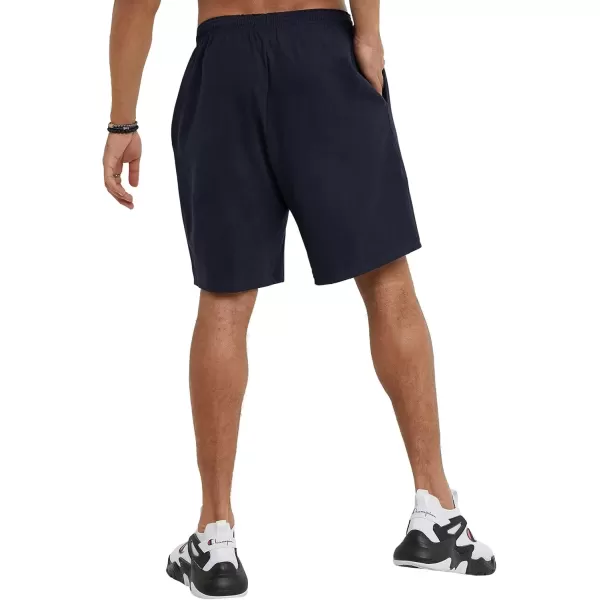 imageChampion Mens Shorts Lightweight Lounge Casual Jersey Knit Mens Shorts Weekend Shorts Reg Or Big ampamp TallNavy C Logo