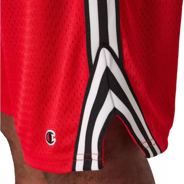 imageChampion Lacrosse Mesh Mens Athletic Training Shorts 10quot Big ampamp TallCrimson C Patch Logo