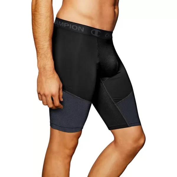 imageChampion Mens Compression Shorts with Total Support Pouch 6quot ampamp 9quotBlack