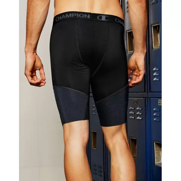 imageChampion Mens Compression Shorts with Total Support Pouch 6quot ampamp 9quotBlack