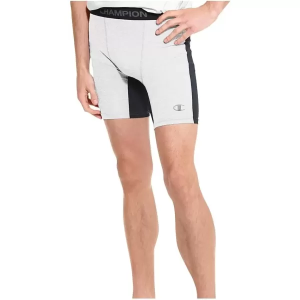 imageChampion Mens Compression Shorts with Total Support Pouch 6quot ampamp 9quotBlackFusion Line Meter