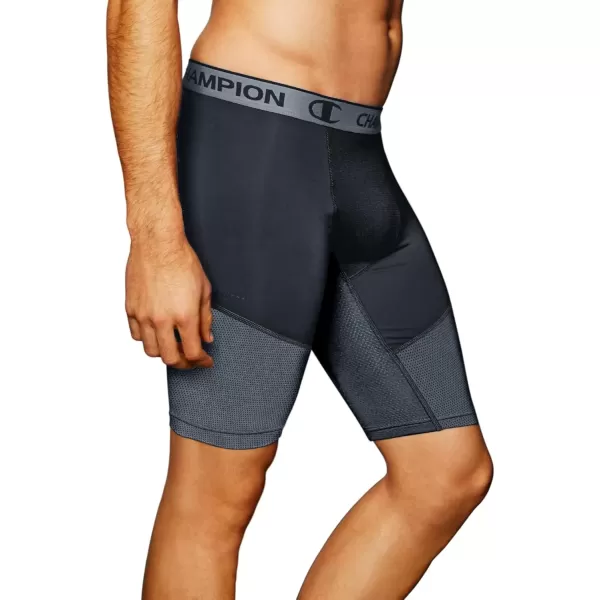 imageChampion Mens Compression Shorts with Total Support Pouch 6quot ampamp 9quotStealthStormy Night